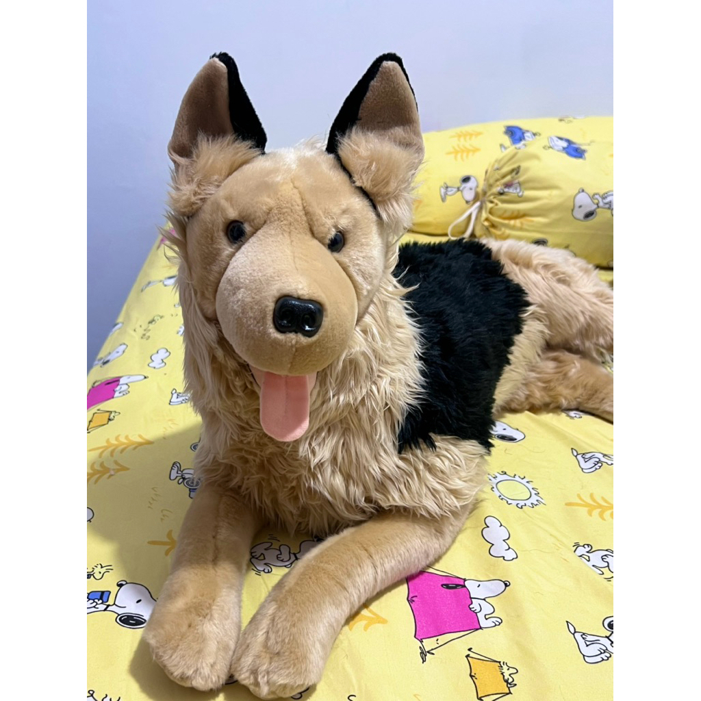 Boneka Anjing Herder German Sheperd Cutting Brand Huge 60 Cm