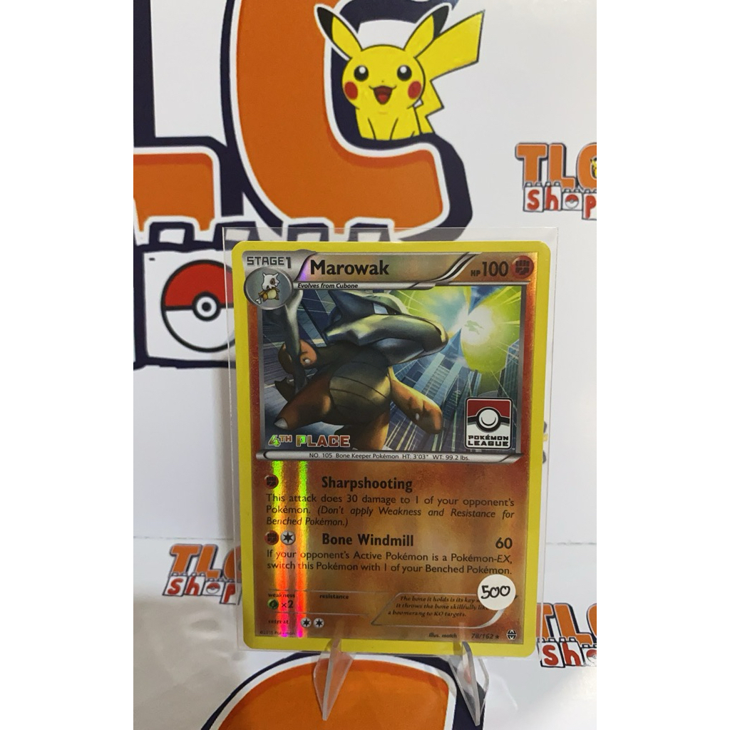 Kartu Pokemon English Marowak Pokemon League 4TH Place