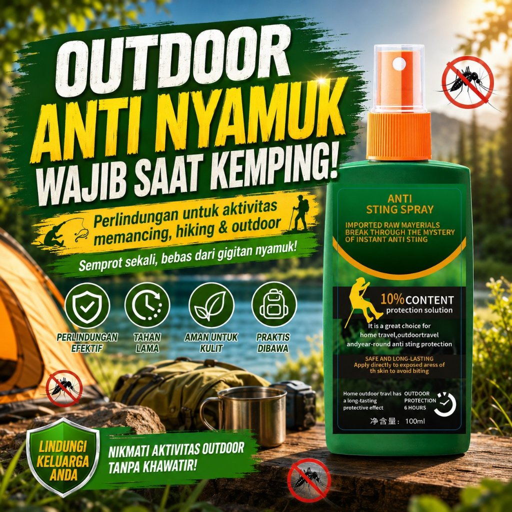 GRATIS ONGKIR - Obat Nyamuk Outdoor Tahan Lama/Cairan Pengusir Nyamuk Luar Ruangan/Bawalah Bersama A