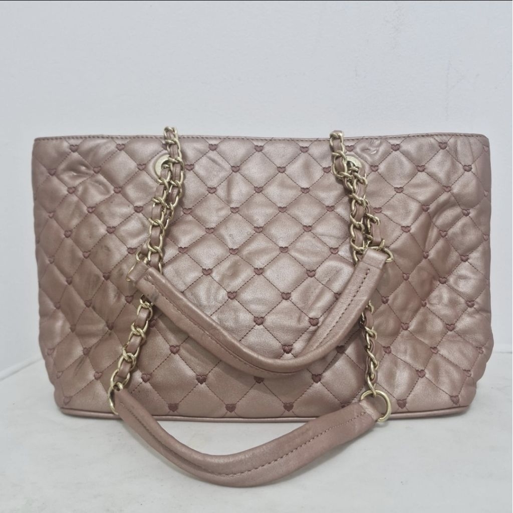 Tas Kulit Tas bahu tote rantai Cantik Mewah Girly K-Fashion Lovcat Dusty Pink