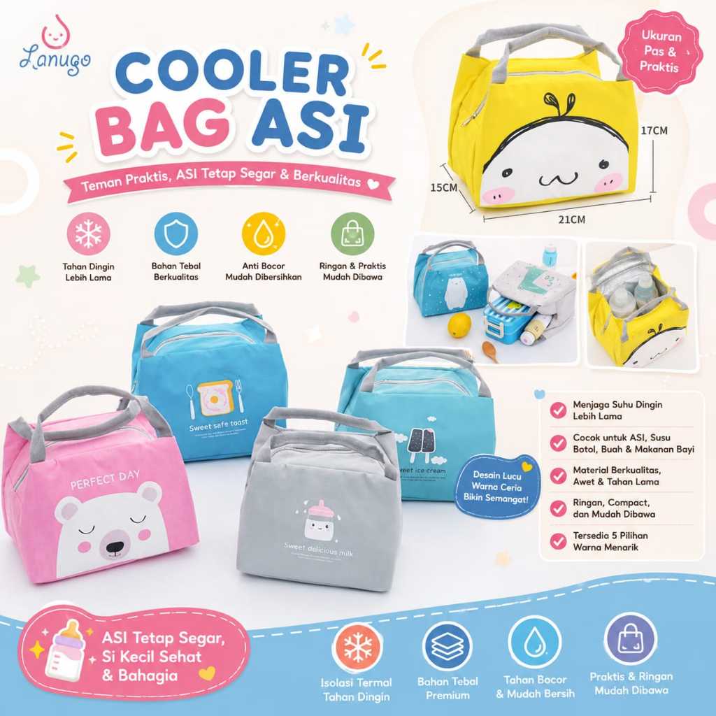 Cooler Bag Asi / Cooler Box / Tas Bekal Makanan Karakter / Lunch Bag | Cooler Bag Mini Bayi / Baby