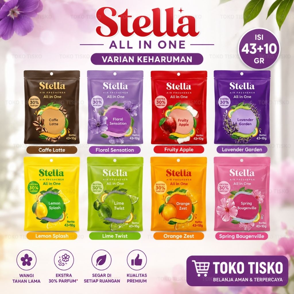Stella Gantung Air Freshener All In One 42gr + 13gr Pengharum Ruangan Gantung