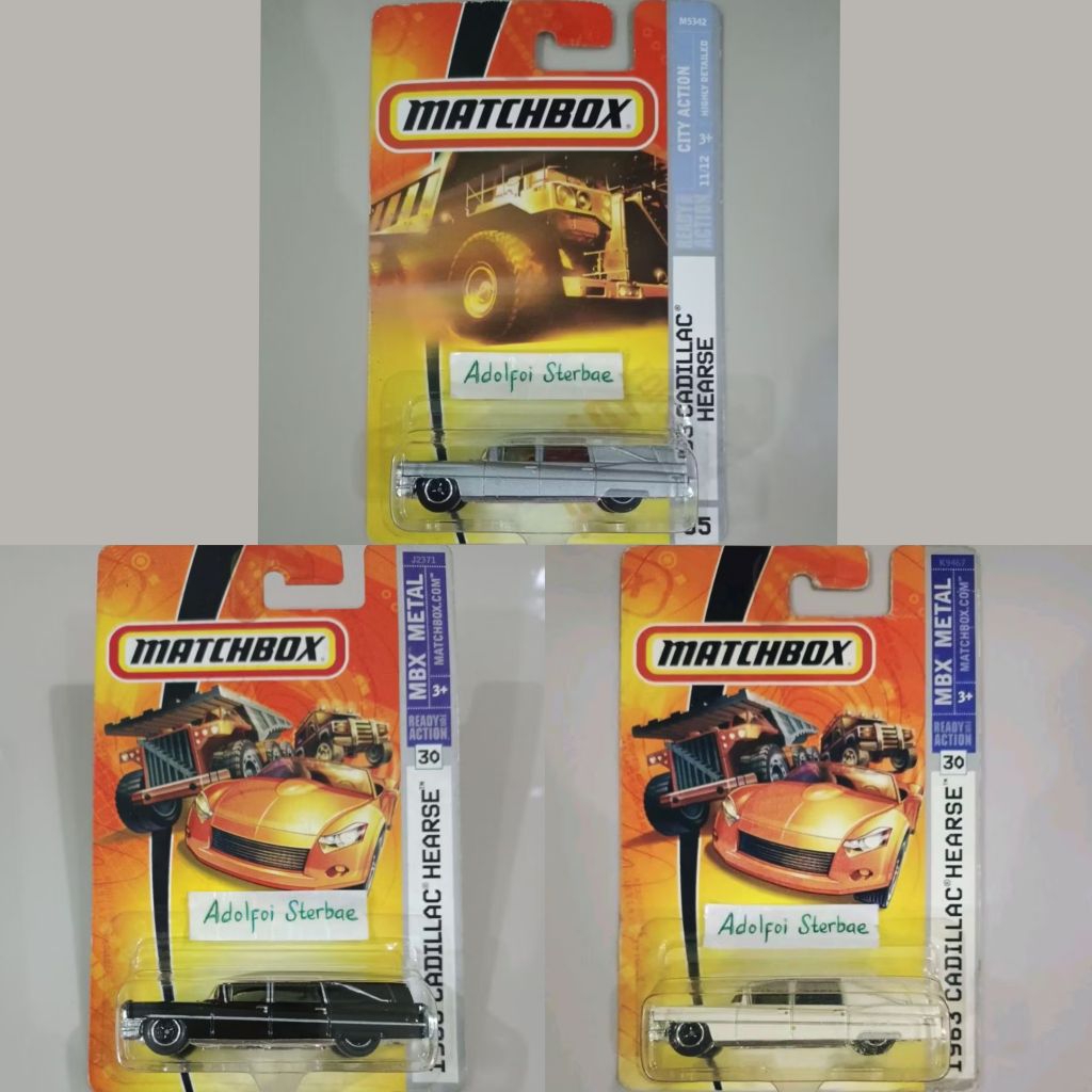 Matchbox '63 1963 cadillac hearse mbx metal ready for action cadilac