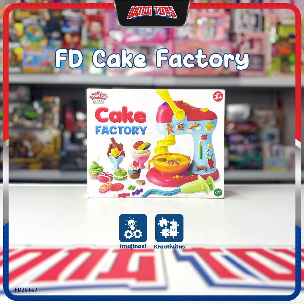 FD Cake Factory (FD28149) - Mainan Edukasi Lilin Clay Fundoh Cake Factory