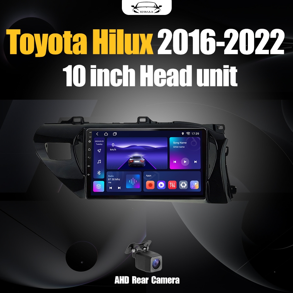 Android 15 Head Unit 10" IPS For Toyota Hilux 2016-2022 Head Unit 8 Chip Nuklir 8+64GB/8+128GB Andro