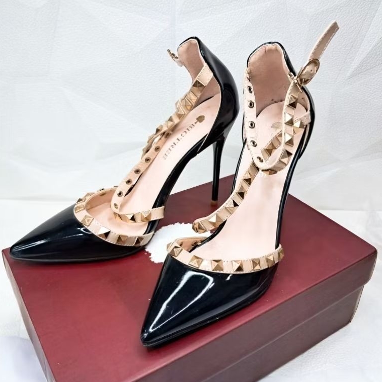 BIGTREE Heels 11 cm Women Cross Ankle Strap | PRELOVED | Sepatu wanita | Fashion | Heels