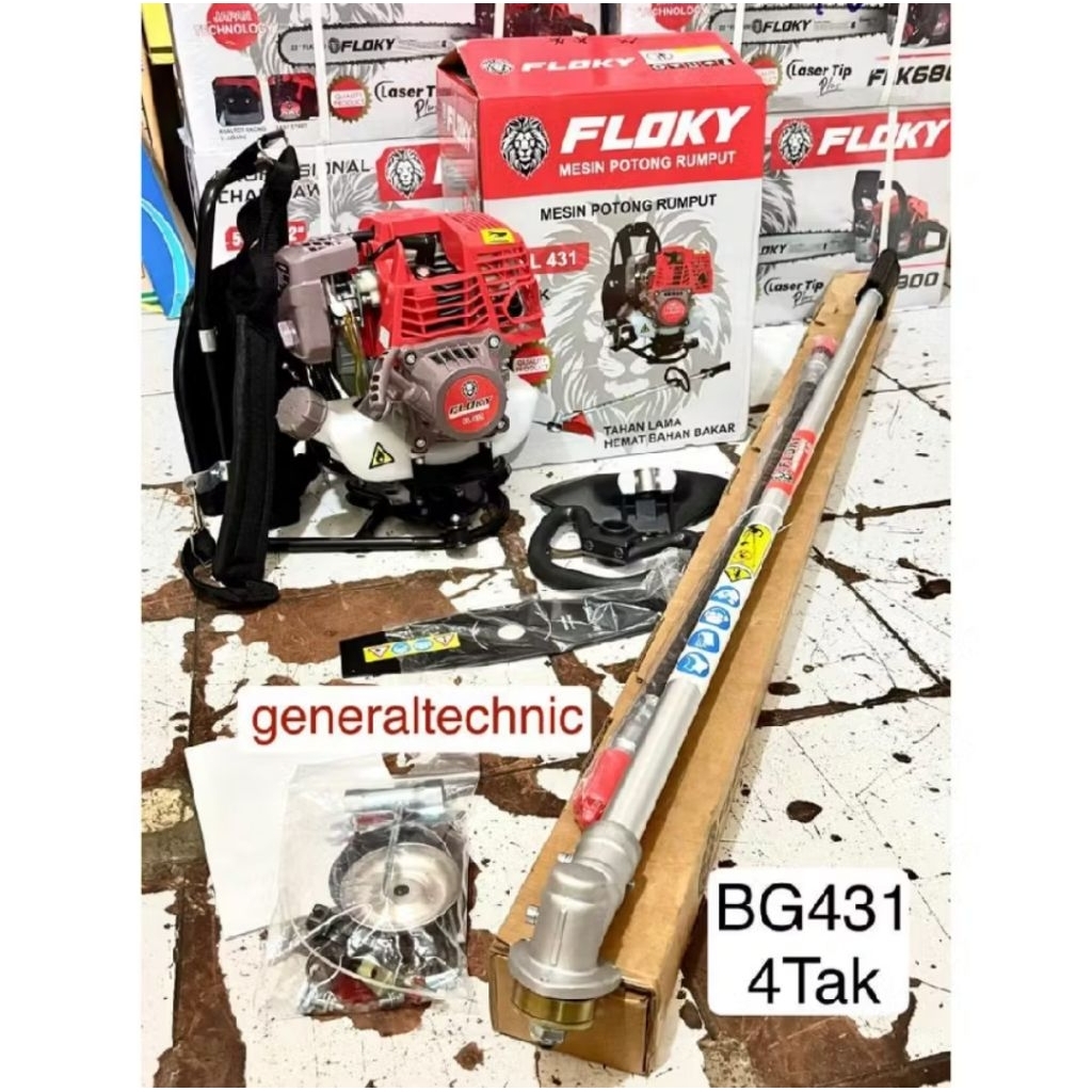 POTONG RUMPUT GENDONG 4tak floky / mesin  potong rumput gendong 431