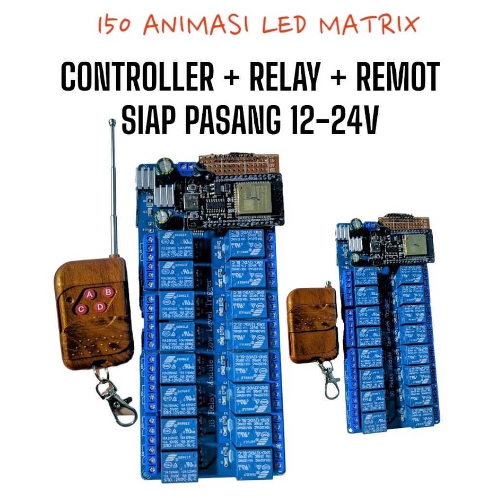 Modul Diver Relay SET Matrix 16 Channel 150 Animasi - Modul Lampu Kolong - Mini Laser D2 Biled - Mod