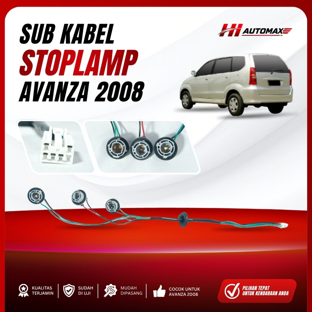 Kabel Stoplamp Lampu Belakang Toyota Avanza 2008 Socket Presisi Kualitas Premium