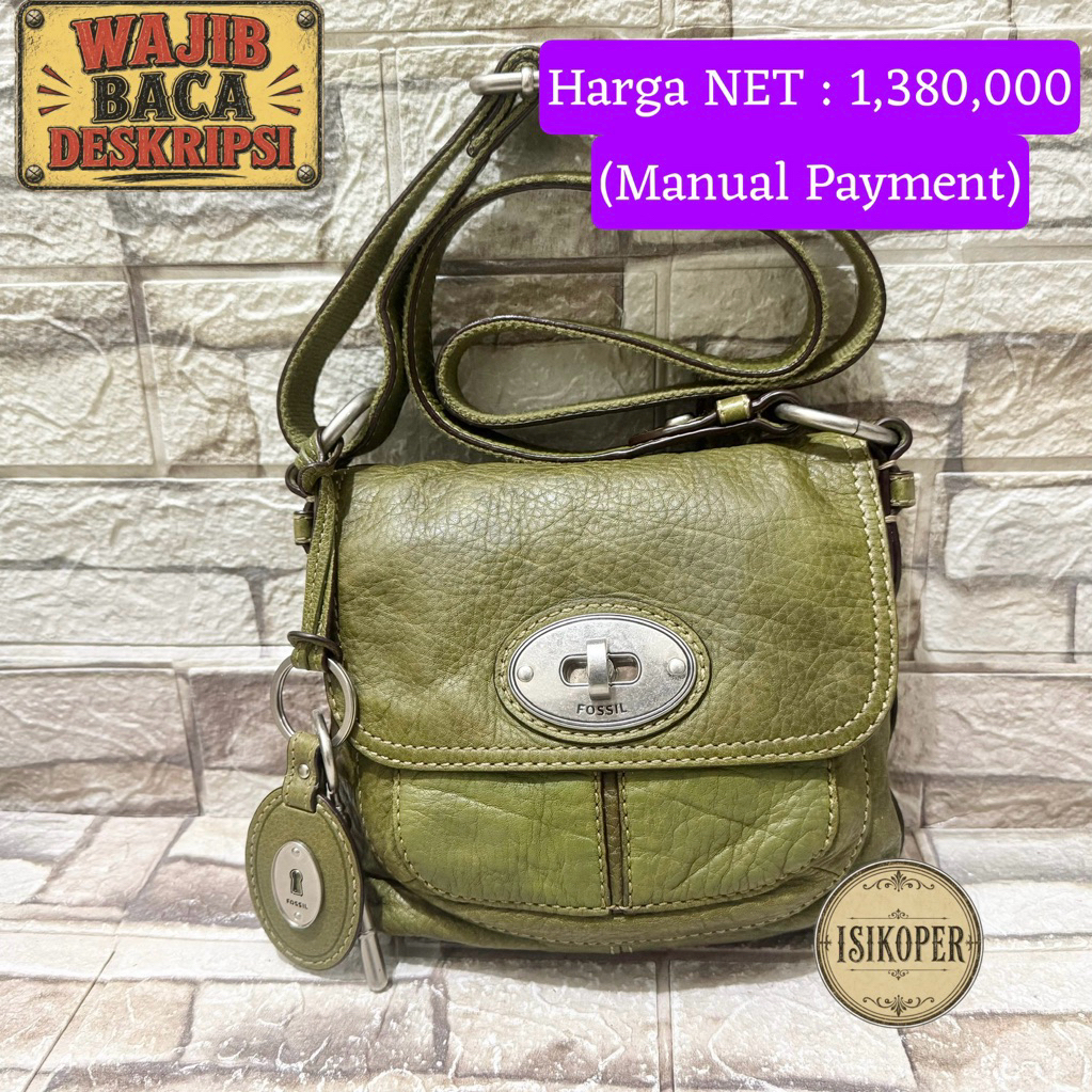 694# NET-Preloved Fossil Maddox TurnLock Green Olive Twistlock