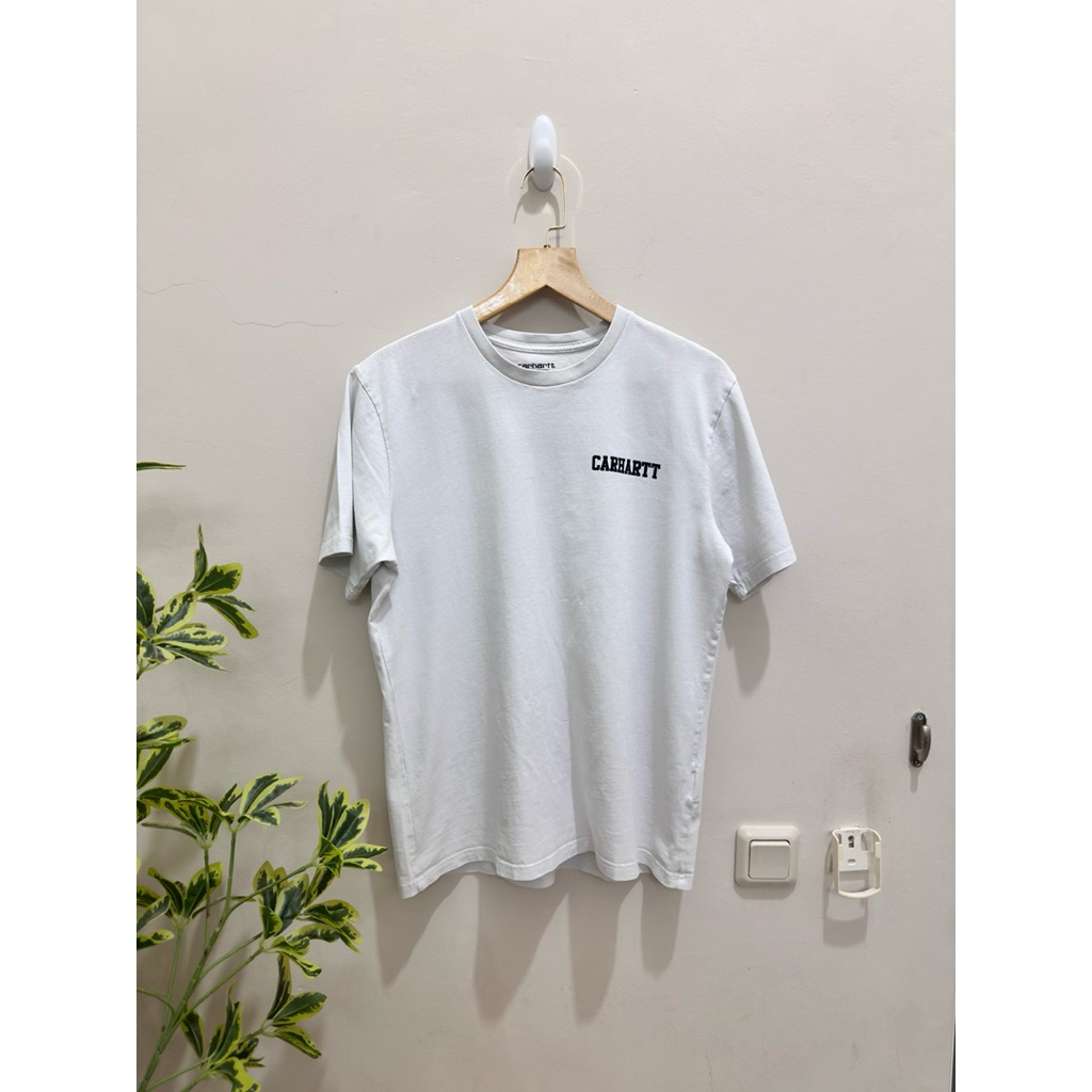 Kaos Carhartt WIP College Script T-Shirt Streetwear Workwear Tebal Kuat Preloved
