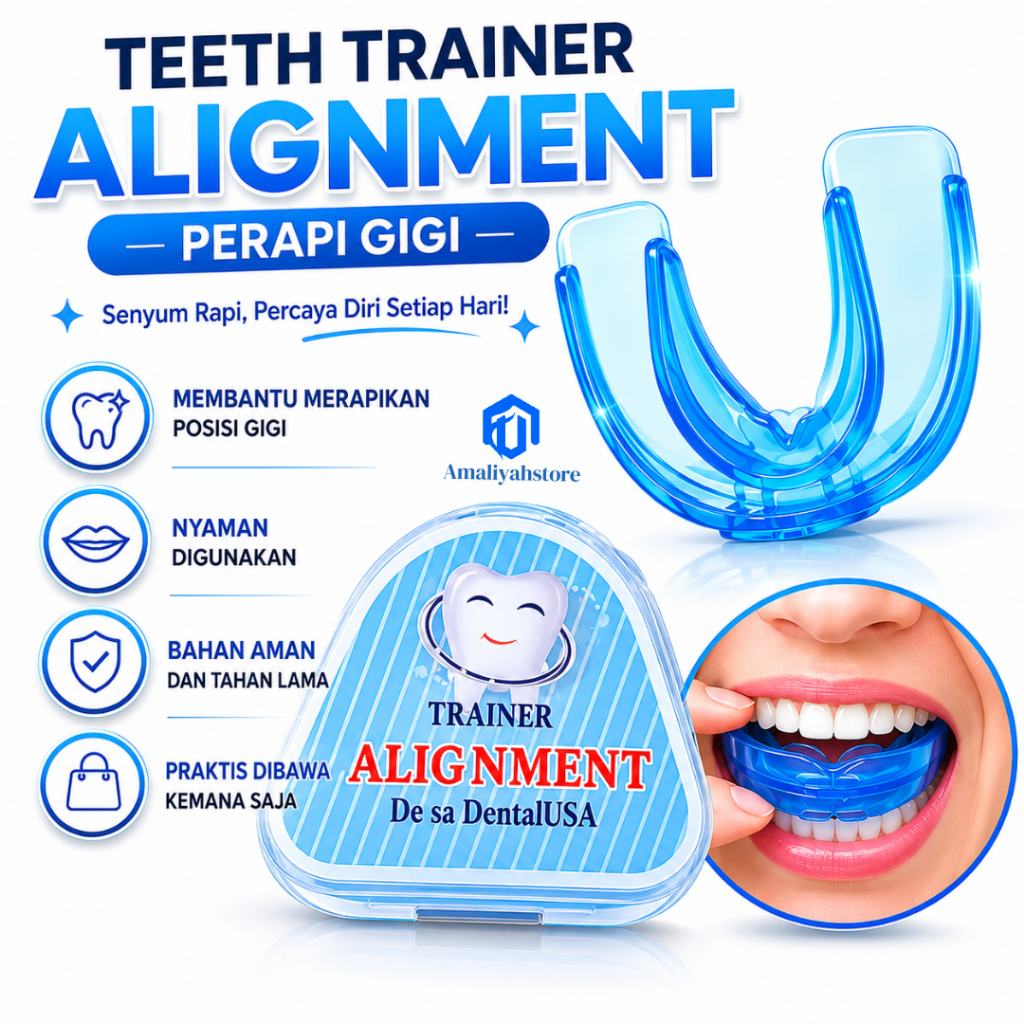 Behel Lepas Pasang Alat Perapi Gigi Retainer Perapih Gigi Tanpa Kawat Behel Teeth Trainer Alignment 