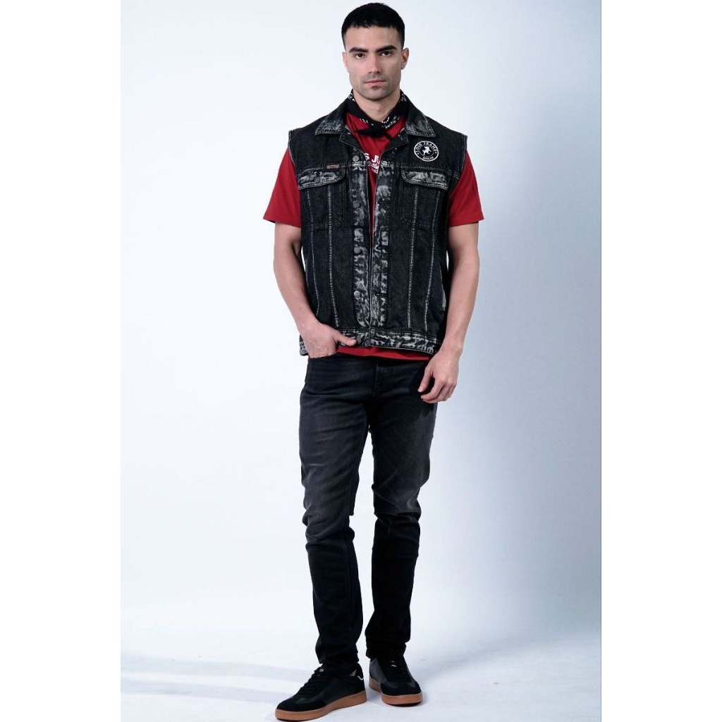 MJV 198 WH JAKET ROMPI VEST JEANS LOIS ORIGINAL