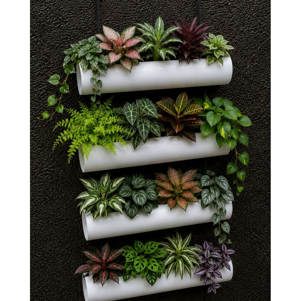 Pot Tanaman Dinding PVC 40cm Diameter 2,5 Inch Vertical Garden Gantung Minimalis Rak Tanaman Hias Es