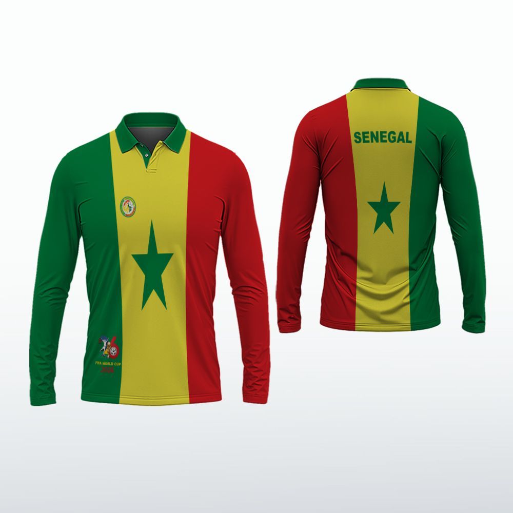 kaos jersey tim sepak bola SENEGAL piala dunia 2026 // kaos polo senegal free custom