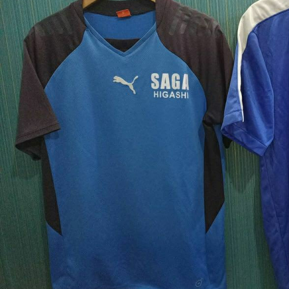 Jersey Original Puma Saga Higashi Japan High School Size L JASPO Soccer Training Shirt Second.