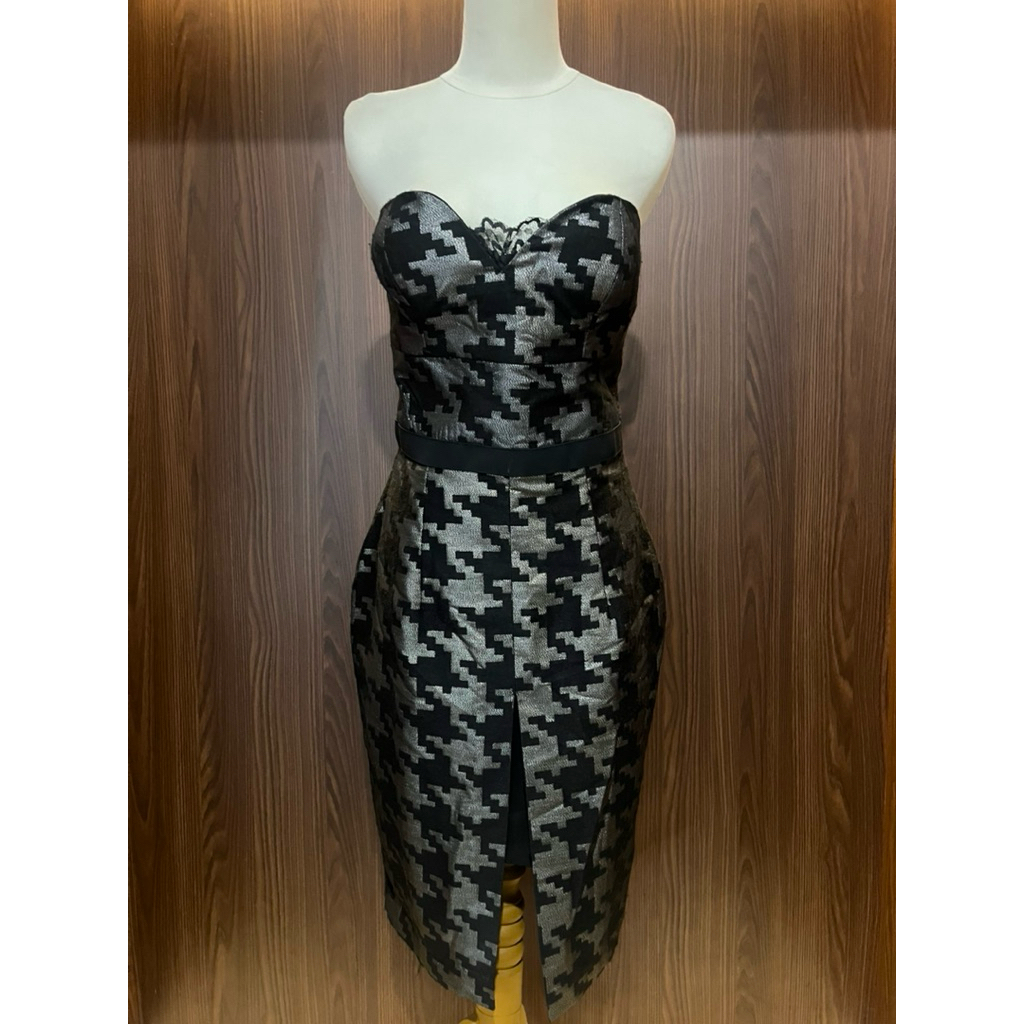 Preloved Silver Black Party Dress