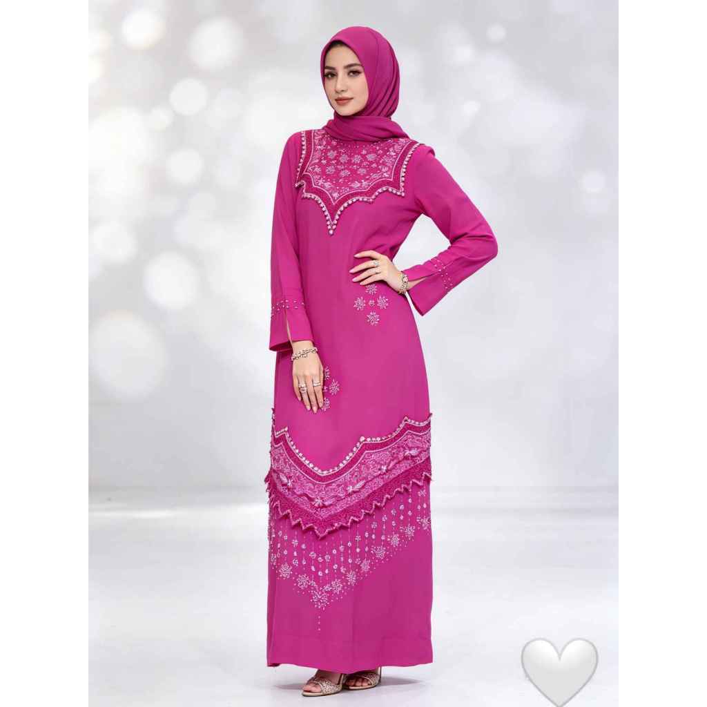 GAMIS PESTA SIFON BORDIR LD 92 PB 129 BARU