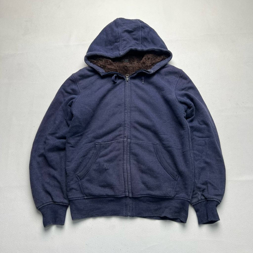 zip hoodie uniqlo sherpa sz M original kode A239