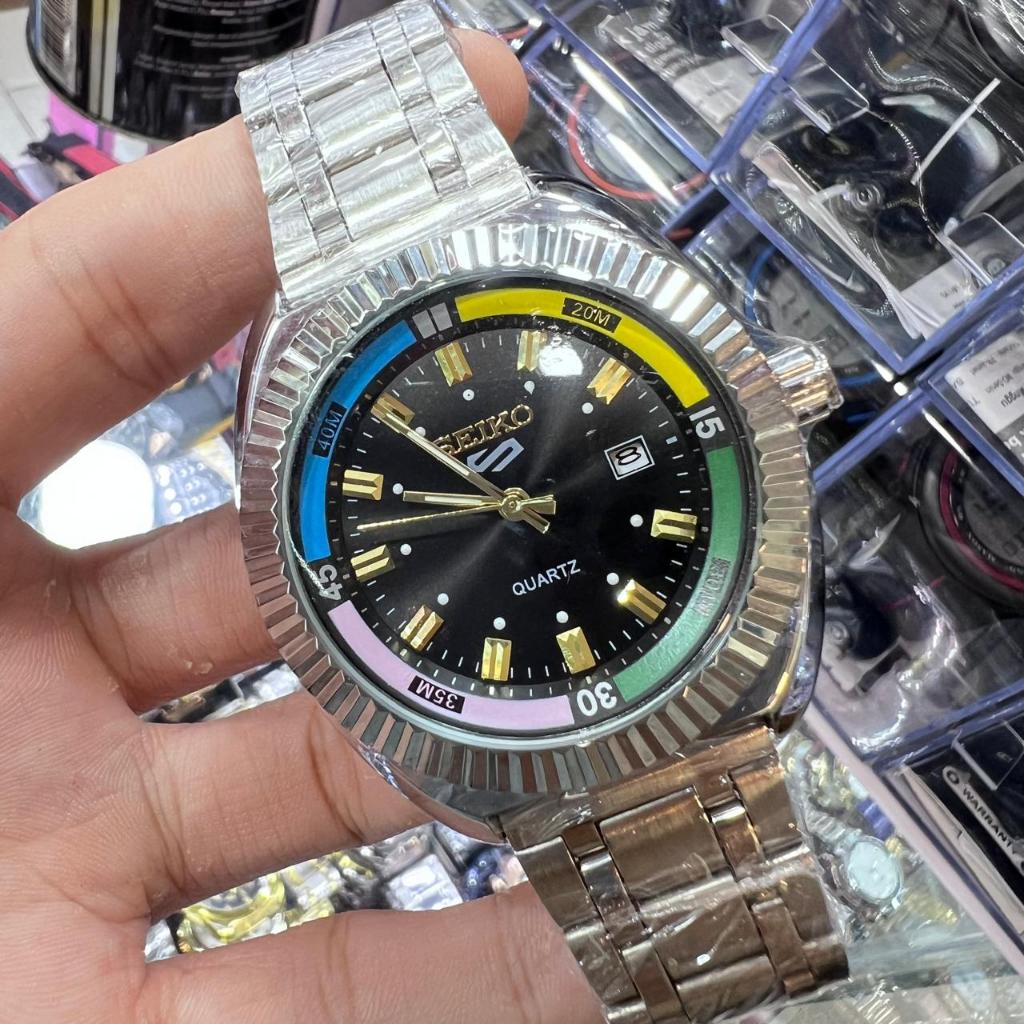 COD - Jam Tangan Seiko Tanggal Aktif / Terbaru Model Seiko Fashion Pelangi / Jam Seiko S Stainless