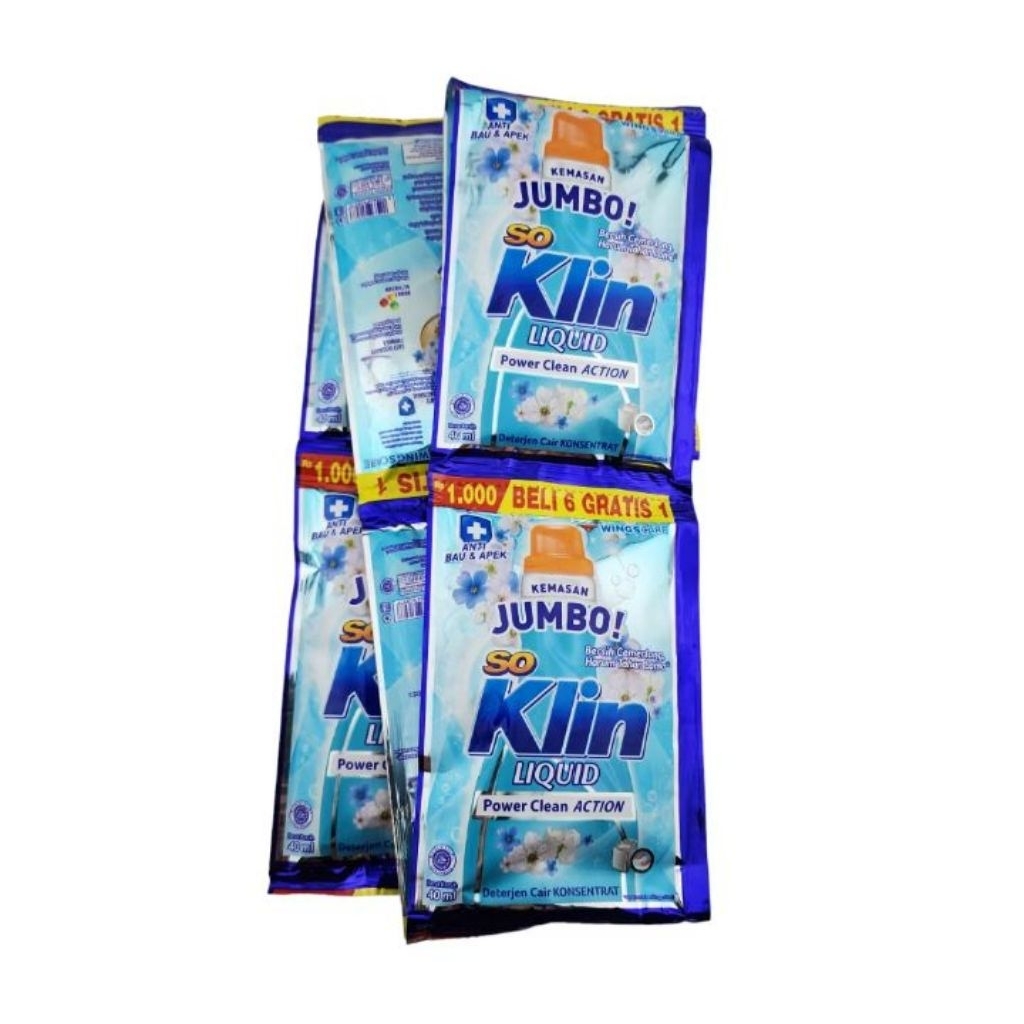 Detergent Cair Jumbo Soklin 1 Renceng 14 Sachet