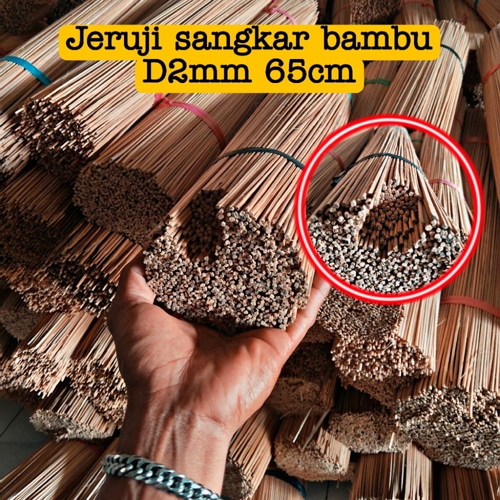 Ruji bambu sangkar Diameter 2mm panjang 65cm jeruji bambu (100) pcs