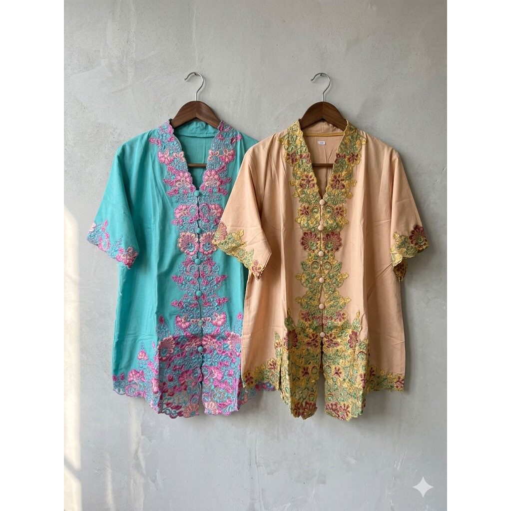 KEBAYA ENCIM BORDIR MODERN LENGAN PENDEK