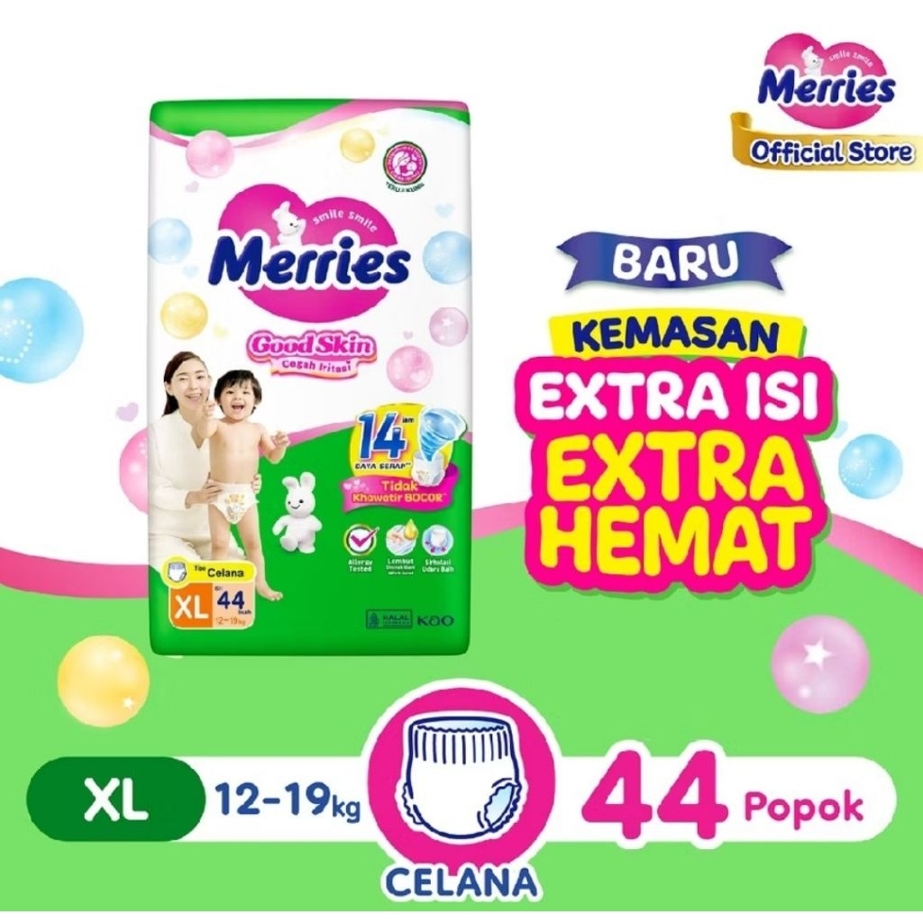 MERRIES ULTRA JUMBO XL44 || XL-44 POPOK ANAK