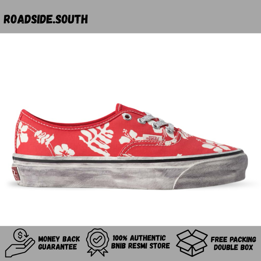 Vans Premium Authentic Archive Aloha Red White.