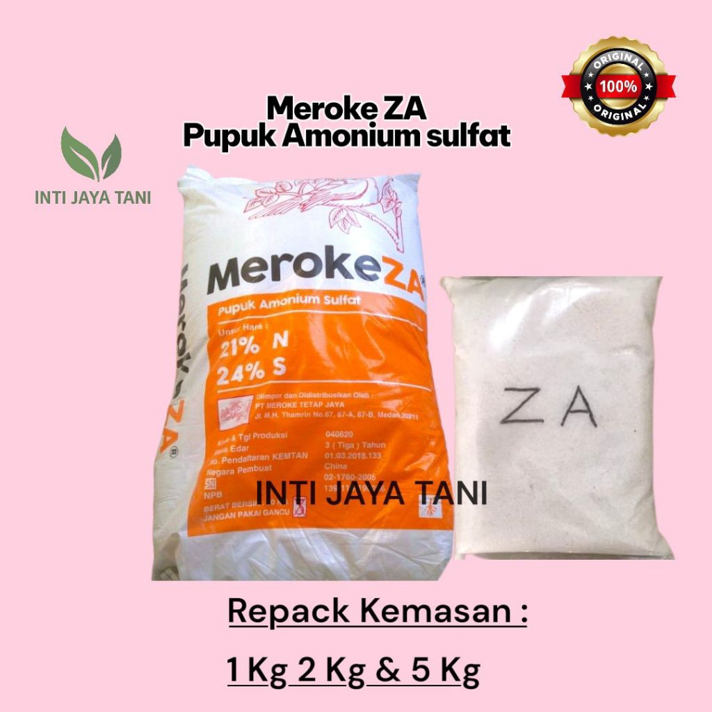 Meroke ZA Kemasan 1 kg 2 kg & 5 kg Repack - Pupuk Amonium Sulfat