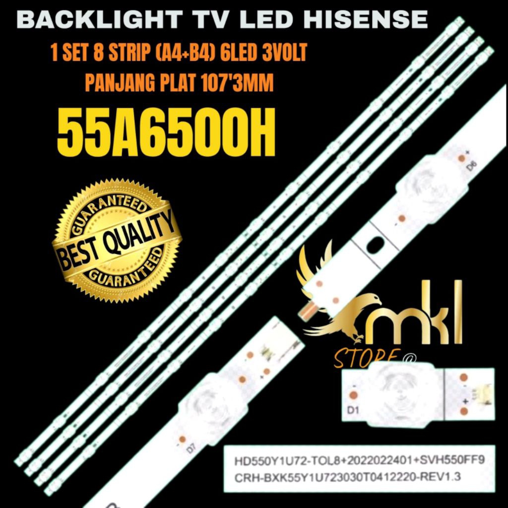 BACKLIGHT TV LED HISENSE 55 INCH 55A6500H BACKLIGHT TV LED HISENSE 55 INCH