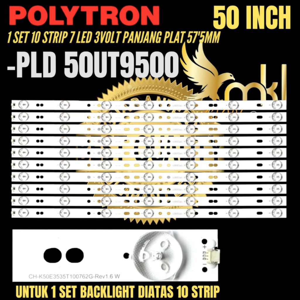 BACKLIGHT TV LED POLYTRON 50 INCH PLD-50UT9500 BACKLIGHT TV LED POLYTRON