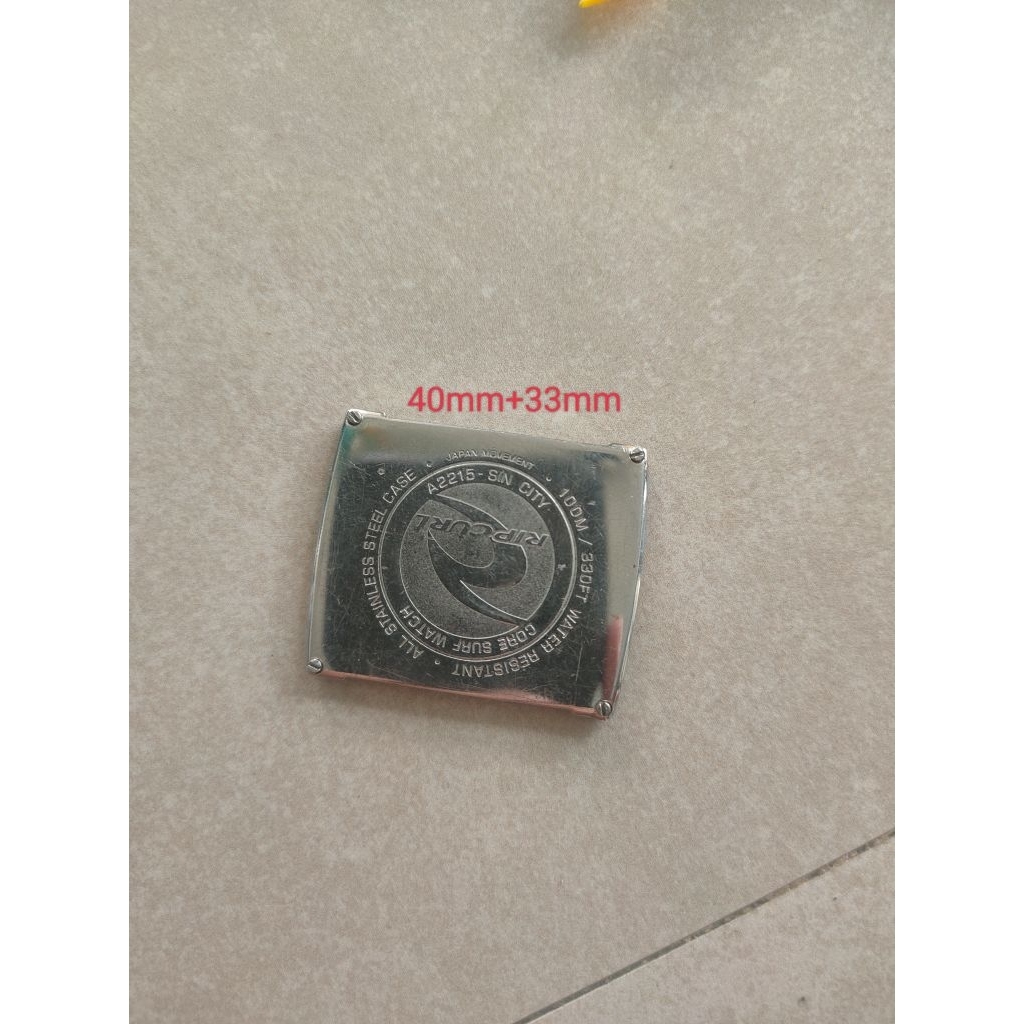 back case jam tangan ripcurl ukuran 40.mm 33.mm second