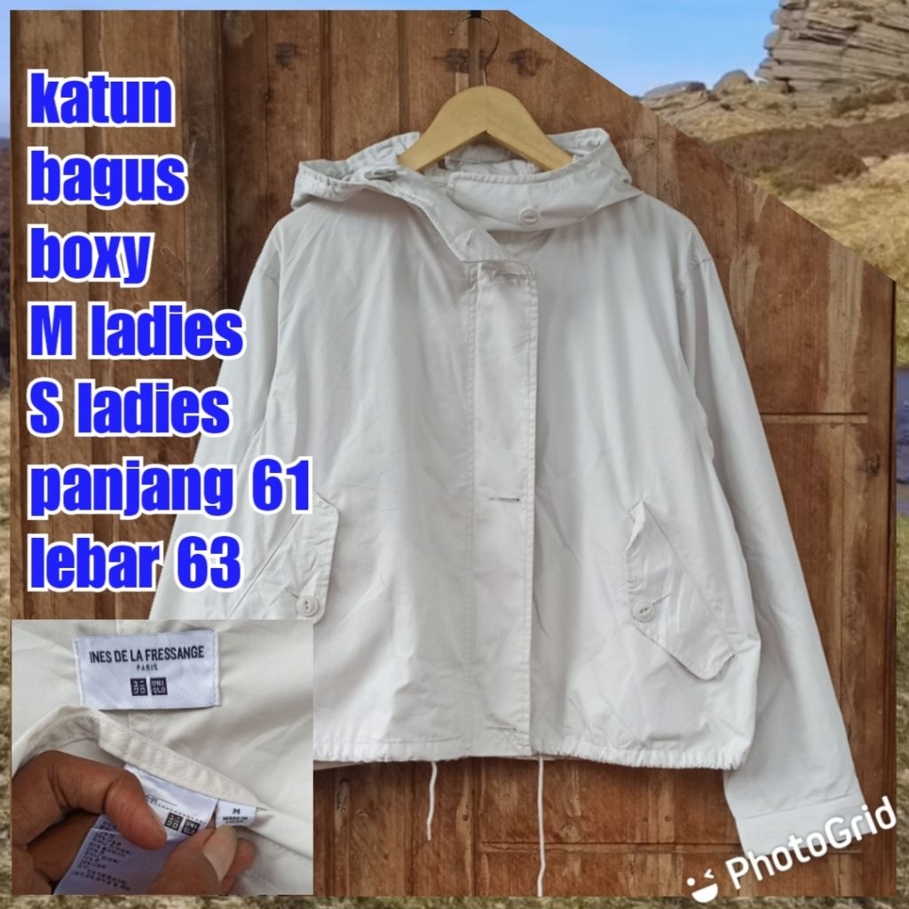 jaket work kerja casual Harrington boxy katun outdoor uniqlo