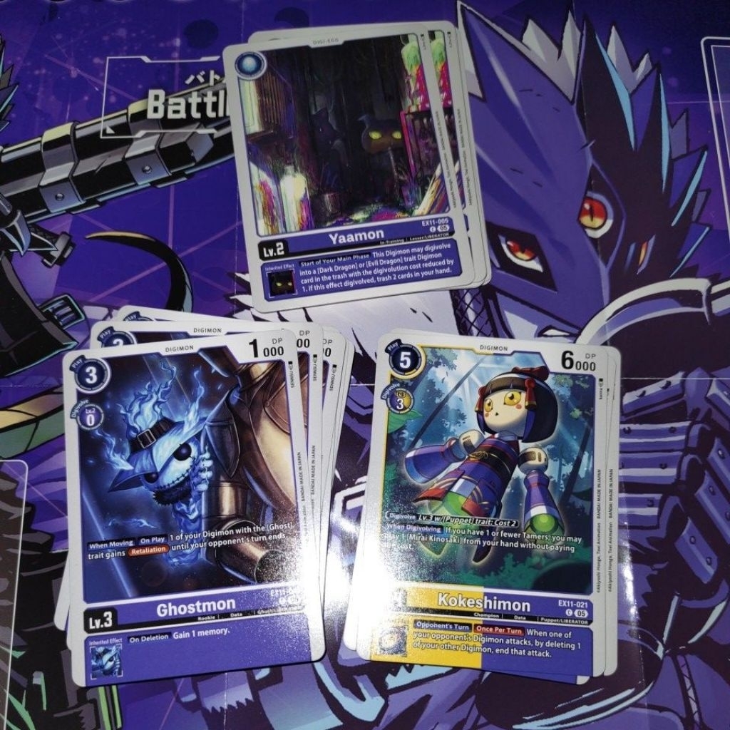 Digimon TCG English - Ghost Purple Core Deck Bundle (19 Cards) Original Bandai