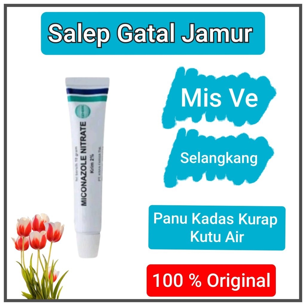Miconazole Nitrate Original BPOM Salep Gatal Selangkangan Area Lipatan  Perut Paha Bokong Payudara k