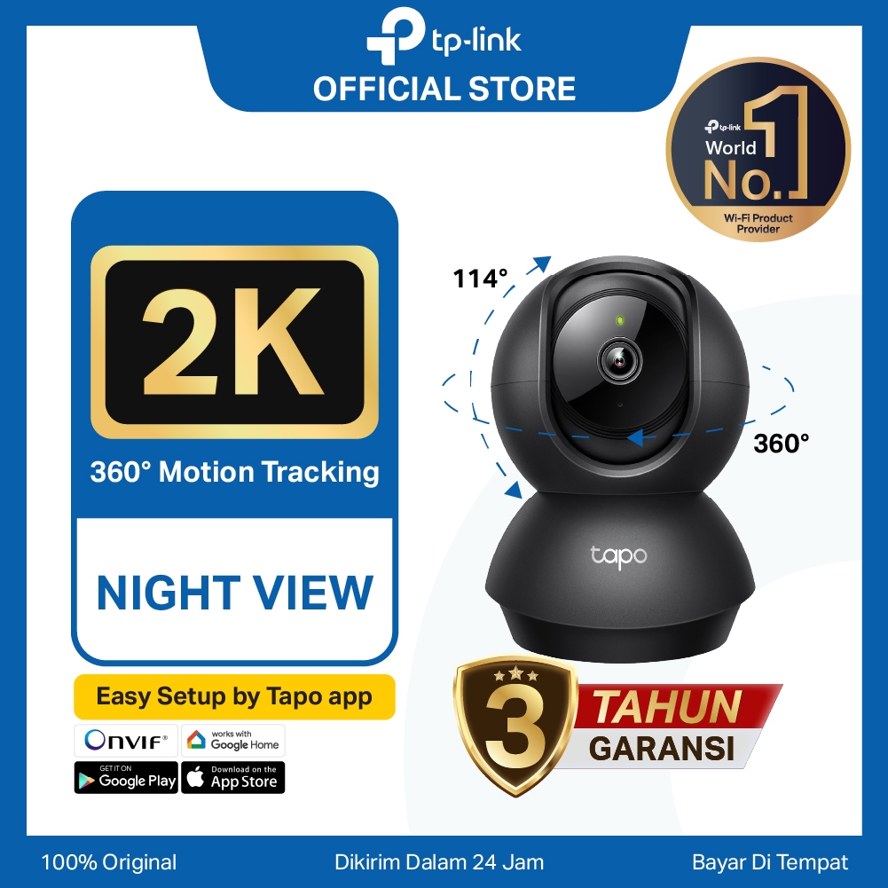 TP-Link | Tapo C211 2K WiFi Camera Smart IP CCTV 360° Security 3MP Night Vision Mini 2-Way Call New