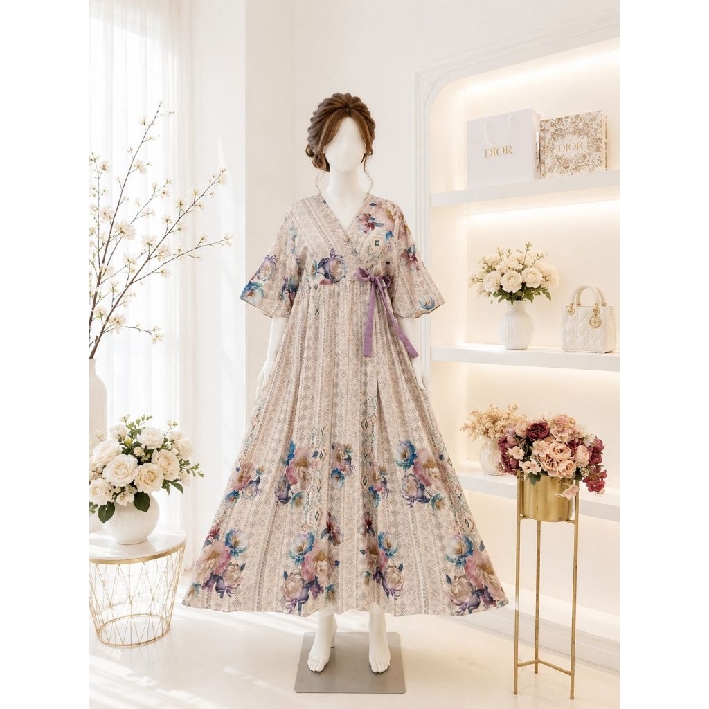 PAULA DRESS | Daster model kimono rayon premium mix rayon twill