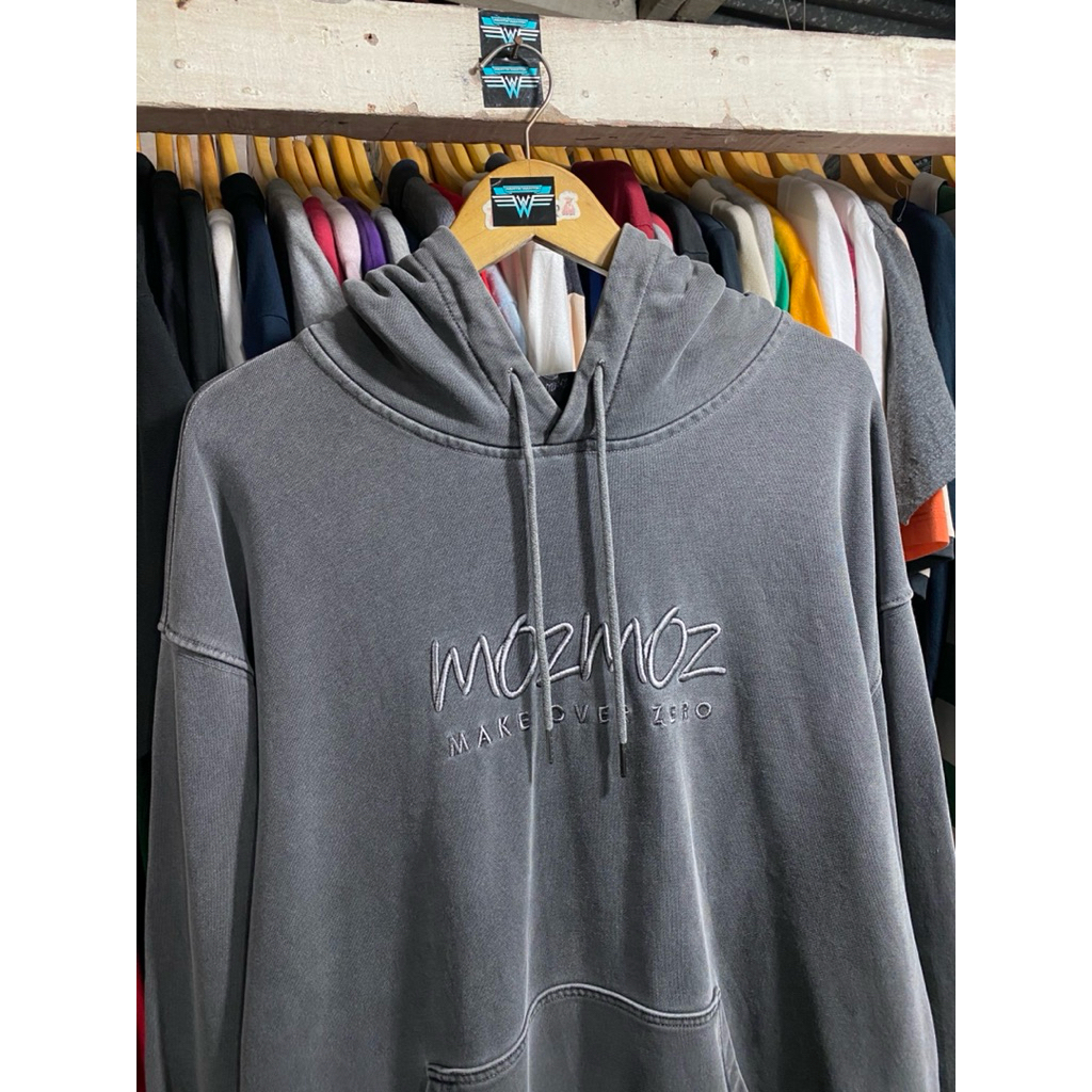 MOZMOZ Grey Washed Hoodie