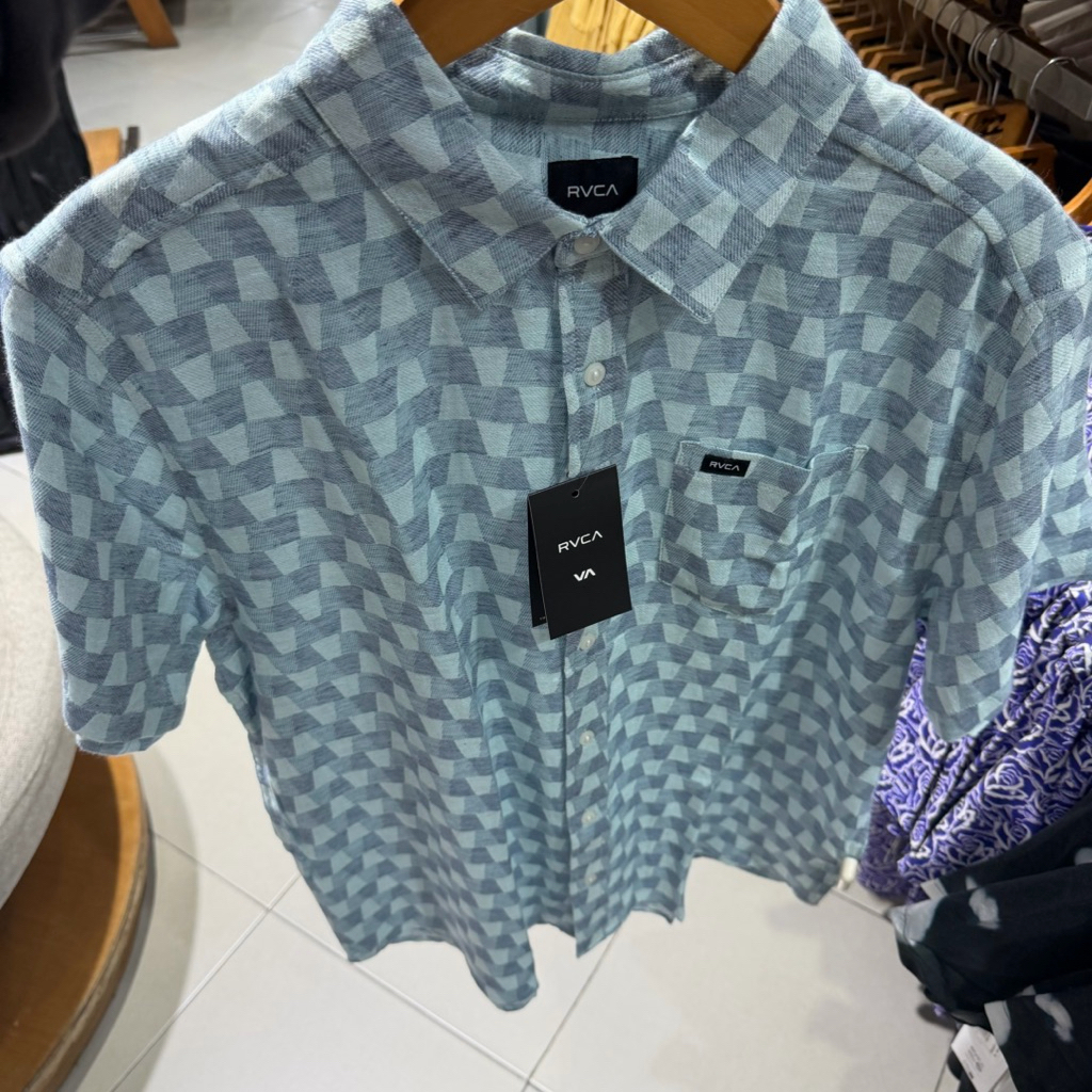 Kemeja Pria Rvca Original Va Monogram Vintage Navy New