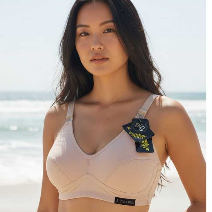 6 PCS Sport Bra Basick Bh/Bra Harian Tanpa Kawat Busa Nyaman Ringan Elastis SPORT BRA KEMBAR SPORT C
