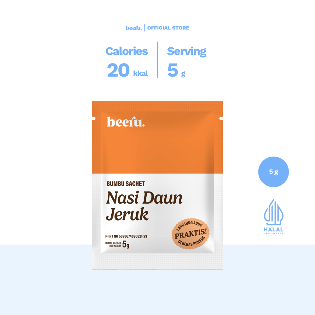 Beeru Bumbu Sachet Beras Porang Rasa Nasi Daun Jeruk - Non MSG