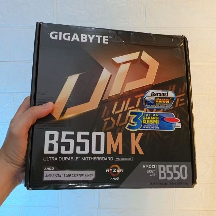 MOBO GIGABYTE B550M K (4 SLOT RAM + 2 SLOT NVME) SOCKET AM4 GARANSI NJT 3THN
