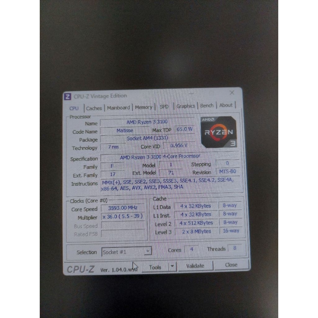 Prosesor Amd ryzen 3 3100