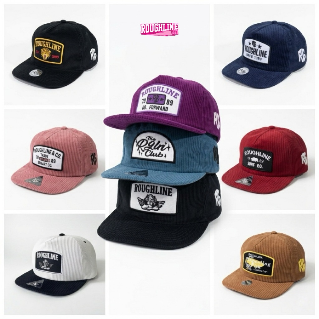 Roughline Topi SnapBack Clasik caduroy Style