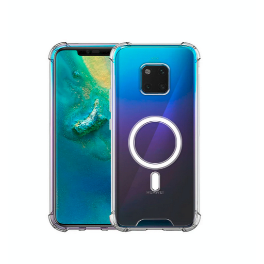 Case Huawei Mate 20 PRO MAGSAFE Wireless Anti CRACK Bumper Magnetic Transparan Clear Softcase Casing
