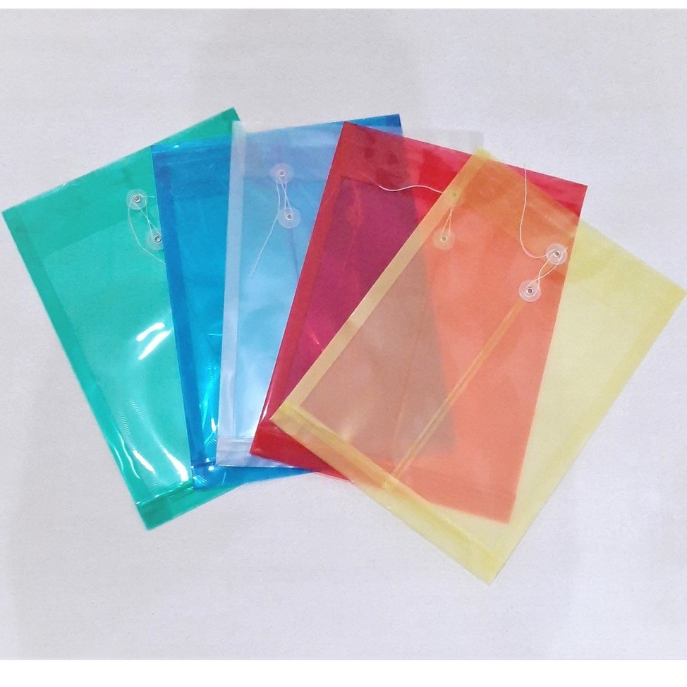 1 Pcs Map Kancing Plastik F4 Figo - Tersedia 5 Warna, Kapasitas Besar, Penutup Kancing Eksklusif