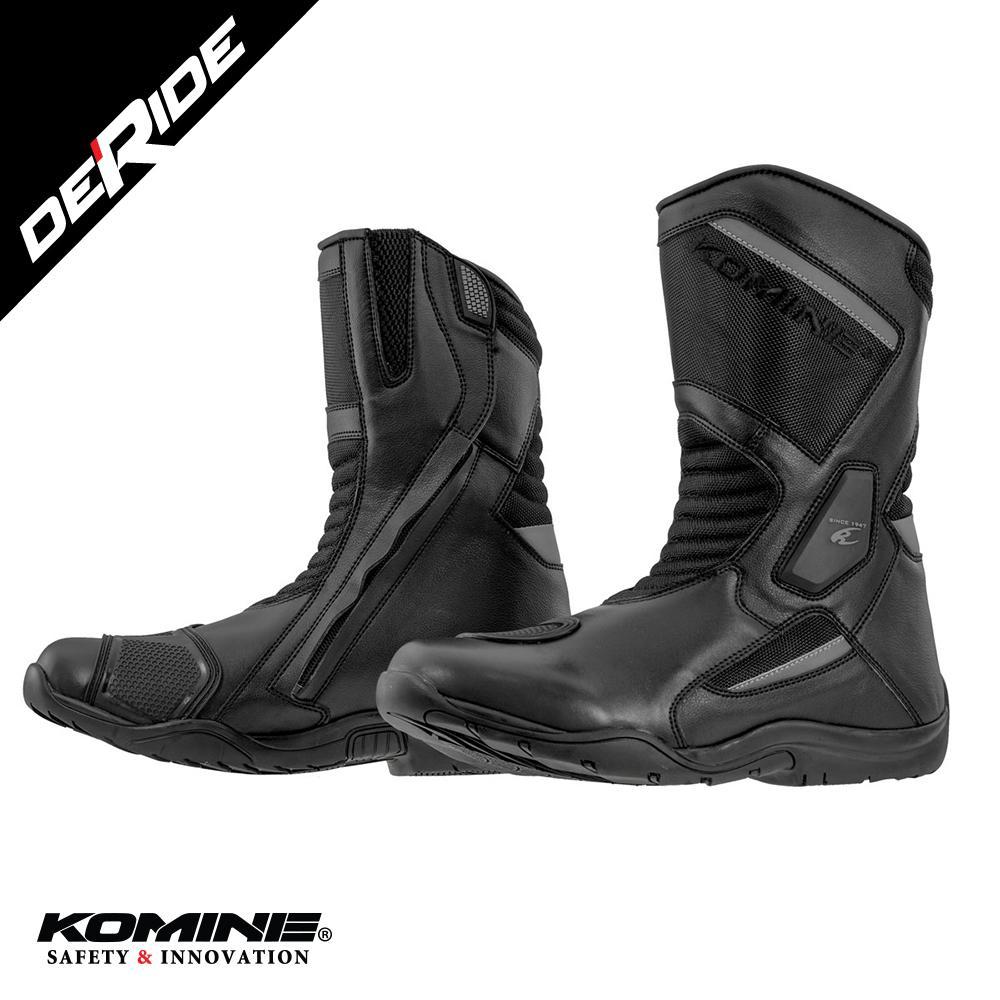 Sepatu Touring Komine BK-092 WP Protect Riding Boots Black
