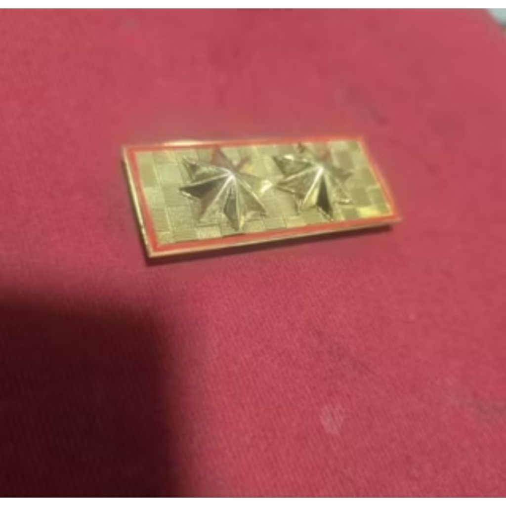 Pin krah ASN / PNS bintang 2 lis merah