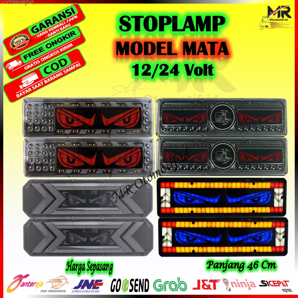 Lampu Variasi Stop Lamp Stoplamp Rem Led Belakang Sen Running Runing Mobil Truk Model MATA Terbaru G